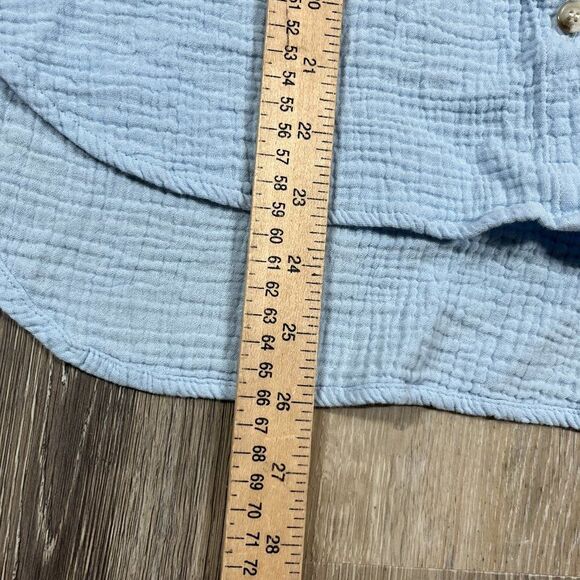 VICI Relaxed Button Up Shirt Powder Blue Sz XS - Picture 8 of 12